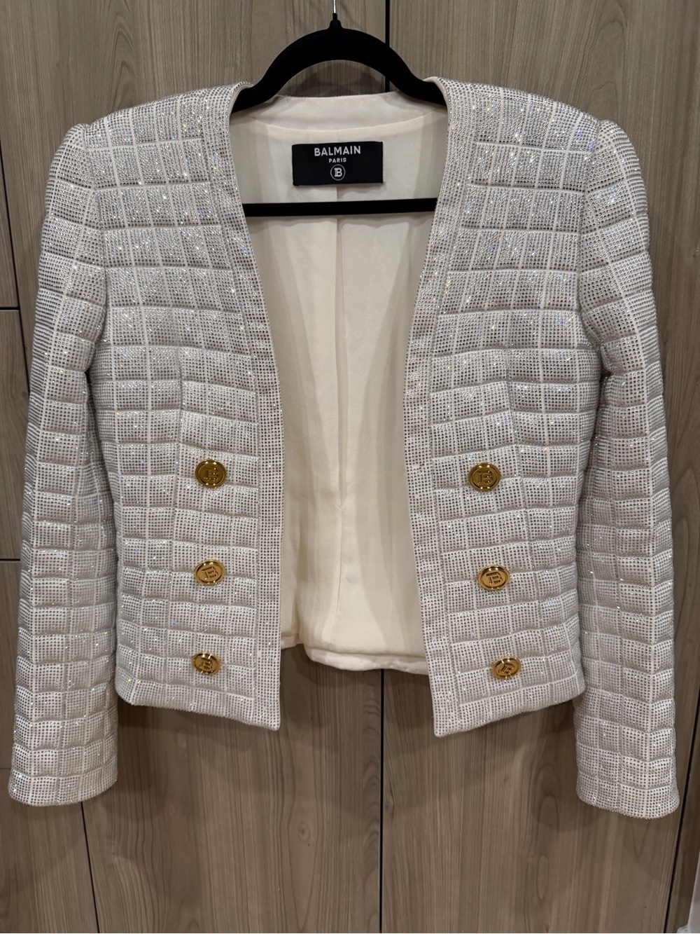 Balmain crystal jacket 36